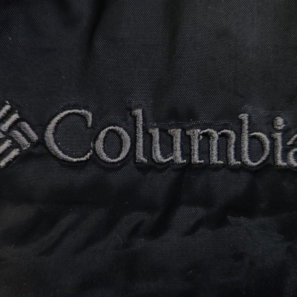Columbia Men's Large Black & Gray Full Zip Windbreaker Jacket Mesh Lining Snap - Picture 5 of 16